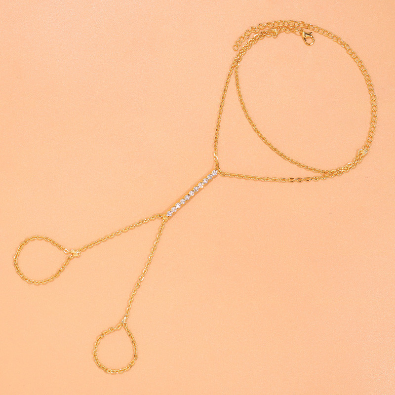 Stonefans 2 buc Bijuterii Boho Lanț pentru gleznă Brățară Lanț pentru picior pentru femei Desculț Sandale Inel pentru degete Lanț gleznă Bijuterii pentru picioare