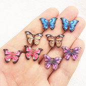 10 bucăți 22x15mm fluturi colorați brelocuri pandantiv email email mici brelocuri colier brățară bricolaj bijuterii accesorii