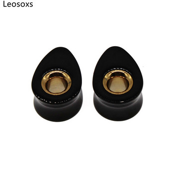 Leosoxs 1 Pair inox Steel Ear Gauges Tunnels Water Drop Plugs Earrings Ear Piercing Strecher Expander 8-25mm