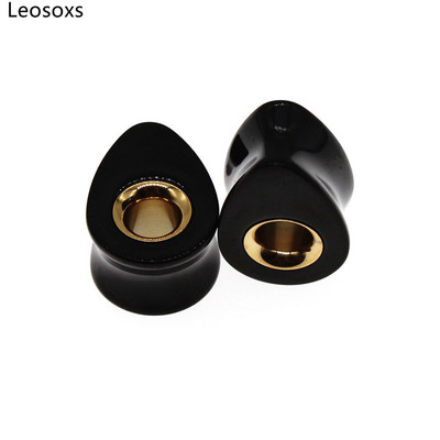 Leosoxs 1 pereche de instrumente de măsurare a urechilor din oțel inoxidabil, tuneluri, dopuri pentru picături de apă, cercei, piercing urechi, expansor 8-25 mm