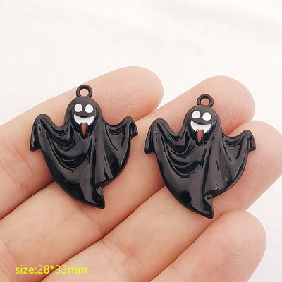 10 bucăți din aliaj de Halloween, dovleac, fantomă, mătură, lilieci, smalț, pandantiv pentru realizarea de bijuterii, brățară, colier, descoperiri