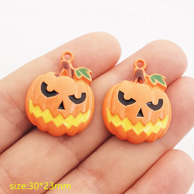 10 bucăți din aliaj de Halloween, dovleac, fantomă, mătură, lilieci, smalț, pandantiv pentru realizarea de bijuterii, brățară, colier, descoperiri