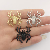 4 bucăți 34x31mm Charms Păianjen Halloween Antique Making Pandantiv Vintage Tibetan Argintiu Culoare DIY Handmade Bijuterii Charms Designer