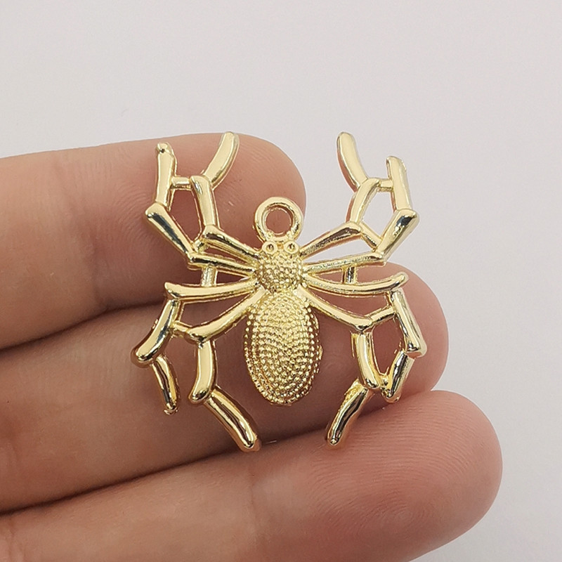 4 bucăți 34x31mm Charms Păianjen Halloween Antique Making Pandantiv Vintage Tibetan Argintiu Culoare DIY Handmade Bijuterii Charms Designer