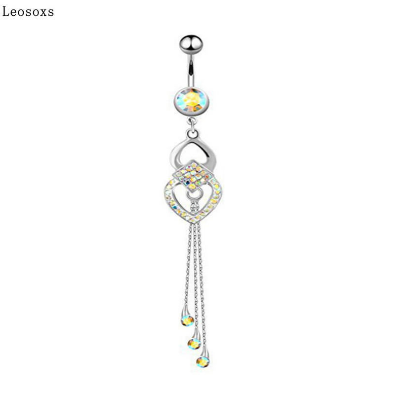 Leosoxs 1 set de vânzare fierbinte cu ciucuri în cruce cu fundătură din cinci piese inel pentru buric piercing retro bijuterii