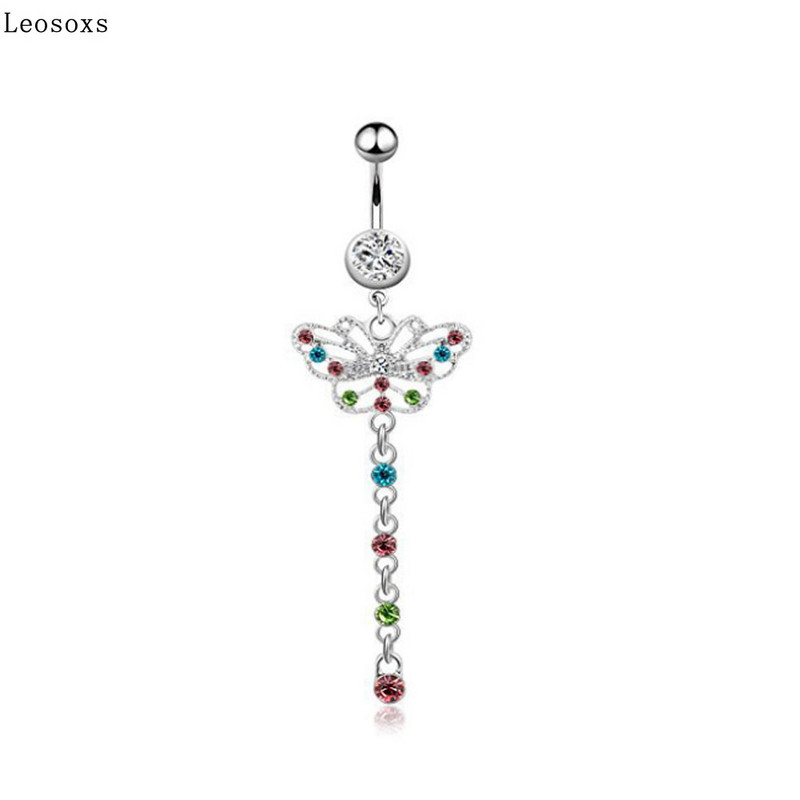 Leosoxs 1 set de vânzare fierbinte cu ciucuri în cruce cu fundătură din cinci piese inel pentru buric piercing retro bijuterii