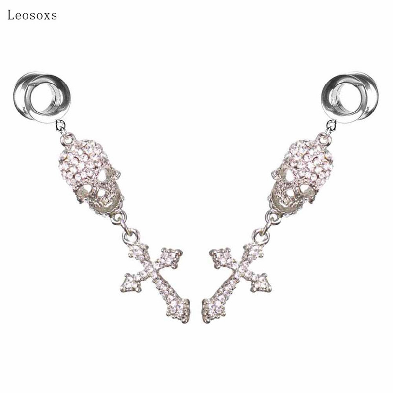 Leosoxs 2 buc. Bijuterii piercing cu amplificator pentru ureche în cruce