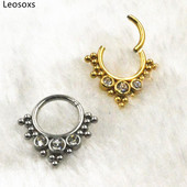 Leosoxs 1buc diamant și unghii cu nas cu bile Cercei inel închis Cercei Piercing Bijuterii Septum Nou 16G