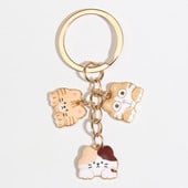 Breloc drăguț emailat Breloc labe de pisică Breloc cu amprente de animale Cadouri de suvenir pentru femei bărbați Chei Cay Bijuterii lucrate manual DIY