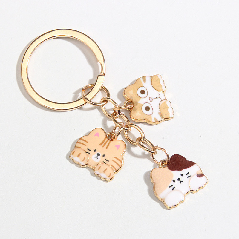Breloc drăguț emailat Breloc labe de pisică Breloc cu amprente de animale Cadouri de suvenir pentru femei bărbați Chei Cay Bijuterii lucrate manual DIY