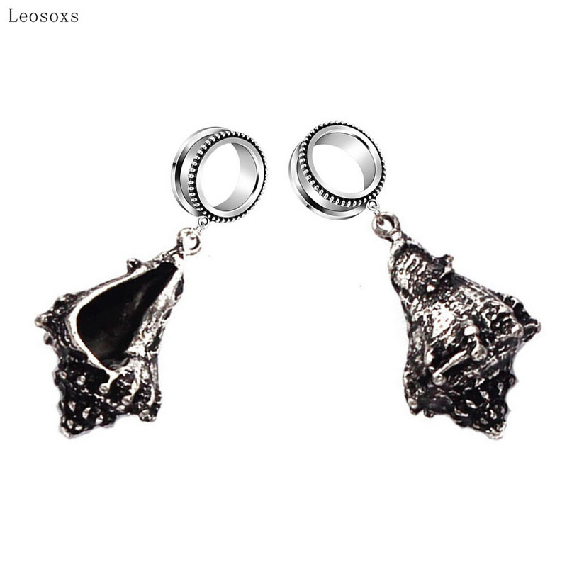 Leosoxs 2 buc Bijuterii de modă europeană și americană Antic Plague Conch Expander Scripete 6mm-30mm Bijuterii piercing