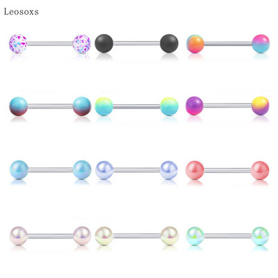 Leosoxs 12vnt Naujas produktas Personality Sweet Multicolor Tongue Nail Set Body Piercing Jewelry