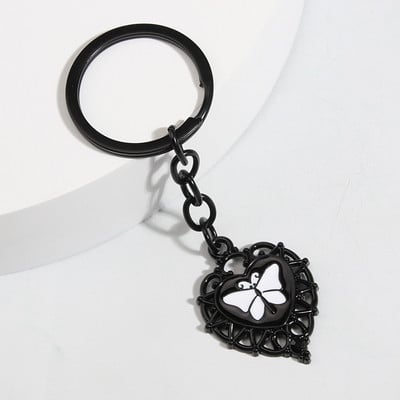 Breloc Email Punk Inimă Fluture Breloc Dragoste Breloc Pentru Femei Bărbați Accesoriu Poșetă Chei Mașină Bijuterii DIY Cadouri simple