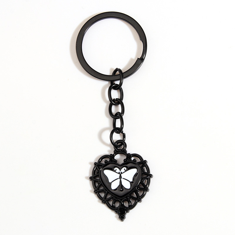 Breloc Email Punk Inimă Fluture Breloc Dragoste Breloc Pentru Femei Bărbați Accesoriu Poșetă Chei Mașină Bijuterii DIY Cadouri simple