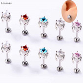 Leosoxs 2 bucăți produs nou personalitate din oțel inoxidabil interior dinți ureche os unghii piercing bijuterii