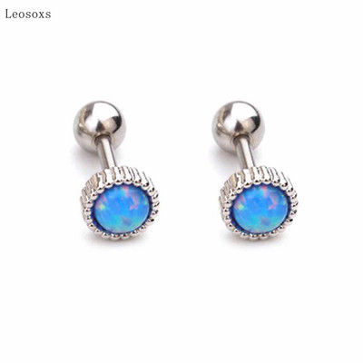 Leosoxs 2db Trend Personality rozsdamentes acél menetes fülbevaló Exquisite piercing ékszer