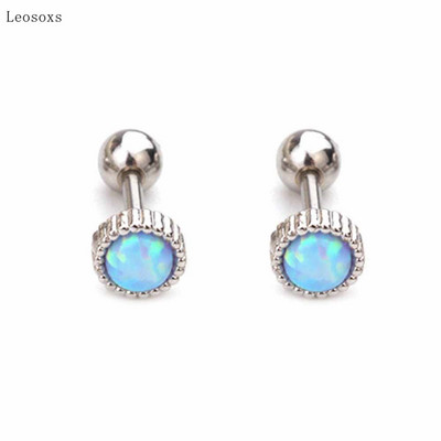 Leosoxs 2db Trend Personality rozsdamentes acél menetes fülbevaló Exquisite piercing ékszer