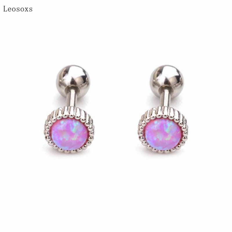Leosoxs 2db Trend Personality rozsdamentes acél menetes fülbevaló Exquisite piercing ékszer