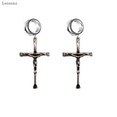 Leosoxs 2 bucăți modele europene și americane fierbinți, amplificator pentru urechi în cruce antică, amplificator pentru urechi cu scripete, bijuterii piercing
