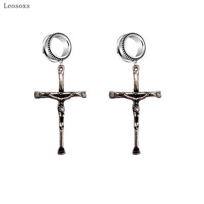 Leosoxs 2gab Eiropas un Amerikas karstie modeļi, Ancient Cross Ear Amp, Truley Ear Amp, pīrsinga rotaslietas