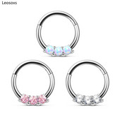 Leosoxs 2 buc. Produs nou, multifuncțional, de înaltă calitate, în formă de O, 3 diamante, 3 bijuterii pentru piercing pentru unghii.