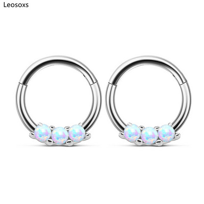 Leosoxs 2 buc. Produs nou, multifuncțional, de înaltă calitate, în formă de O, 3 diamante, 3 bijuterii pentru piercing pentru unghii.