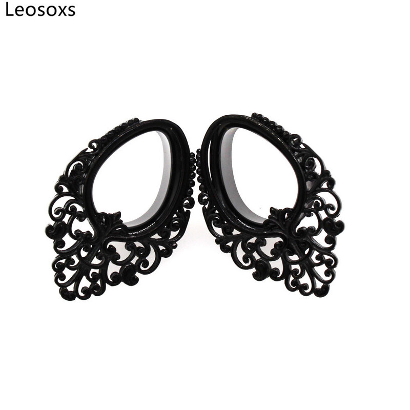 Leosoxs 2db Rozsdamentes acél vízcsepp füllyukasztó dugók bővítők 8-25mm testékszerek piercing fülmérők alagutak