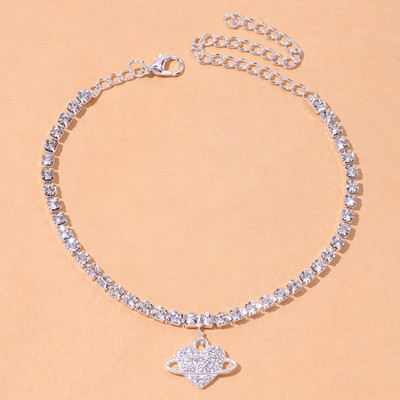 Stonefans Ins Fashion Planet Heart Charm gleznele pentru femei Lanț cu strass gleznă brățară picior pandantiv picior lanț bijuterii
