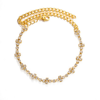 Stonefans Full Rhinestone Chain Малък кръст глезен за жени Безплатна доставка Simple Charms Jewelry