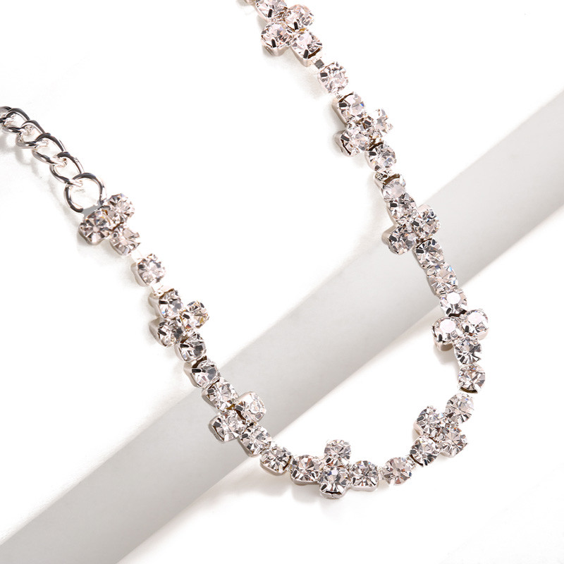 Stonefans, lanț cu strasuri, gleznă încrucișată mică pentru femei, livrare gratuită, bijuterii simple