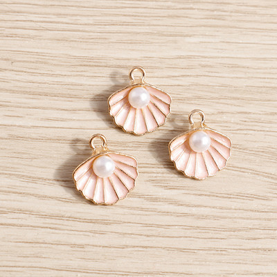 10 bucăți/lot brelocuri de viață marină email pentru fabricarea de bijuterii brelocuri din scoici de stele de mare pandantive pentru coliere drăguțe cercei accesoriu bricolaj