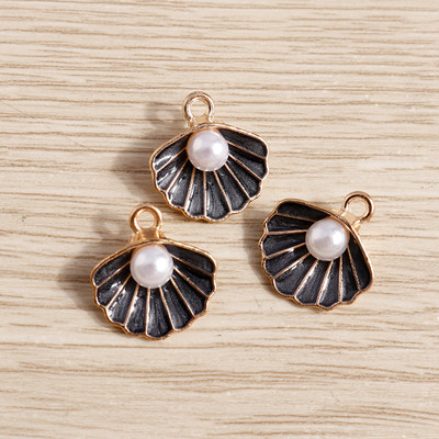 10 bucăți/lot brelocuri de viață marină email pentru fabricarea de bijuterii brelocuri din scoici de stele de mare pandantive pentru coliere drăguțe cercei accesoriu bricolaj