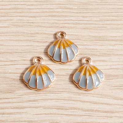 10 bucăți/lot brelocuri de viață marină email pentru fabricarea de bijuterii brelocuri din scoici de stele de mare pandantive pentru coliere drăguțe cercei accesoriu bricolaj