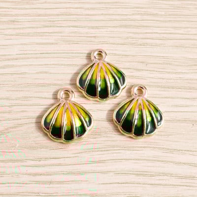 10 bucăți/lot brelocuri de viață marină email pentru fabricarea de bijuterii brelocuri din scoici de stele de mare pandantive pentru coliere drăguțe cercei accesoriu bricolaj