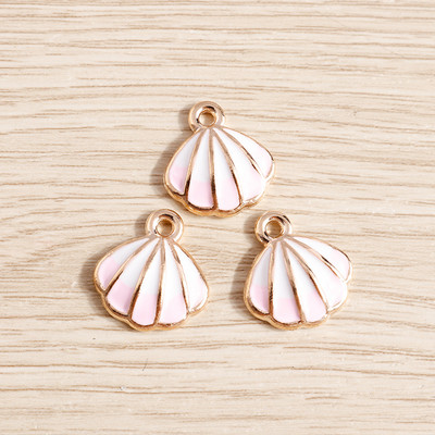 10 bucăți/lot brelocuri de viață marină email pentru fabricarea de bijuterii brelocuri din scoici de stele de mare pandantive pentru coliere drăguțe cercei accesoriu bricolaj