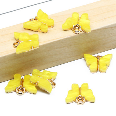 10 bucăți 14x16mm rășină colorată animale fluture farmece pentru bijuterii pandantive coliere cercei bricolaj accesorii manual