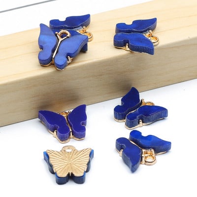 10 bucăți 14x16mm rășină colorată animale fluture farmece pentru bijuterii pandantive coliere cercei bricolaj accesorii manual