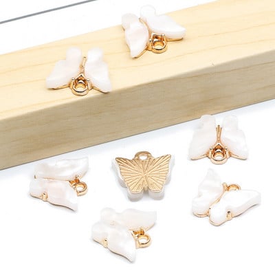 10 bucăți 14x16mm rășină colorată animale fluture farmece pentru bijuterii pandantive coliere cercei bricolaj accesorii manual