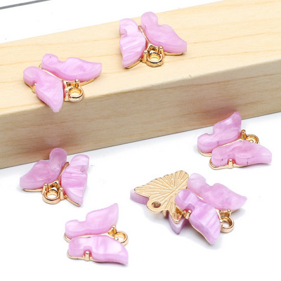 10 bucăți 14x16mm rășină colorată animale fluture farmece pentru bijuterii pandantive coliere cercei bricolaj accesorii manual