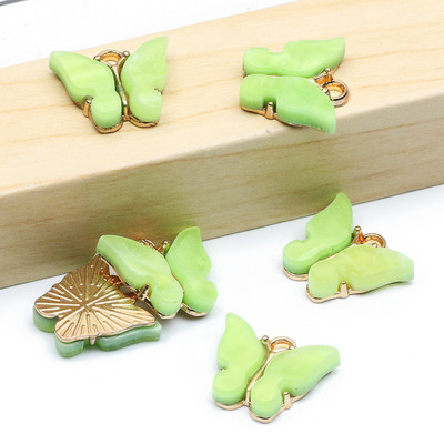 10 bucăți 14x16mm rășină colorată animale fluture farmece pentru bijuterii pandantive coliere cercei bricolaj accesorii manual