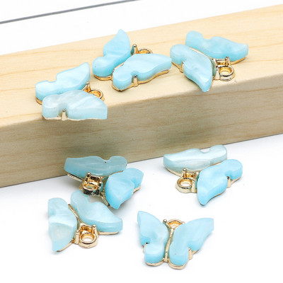 10 bucăți 14x16mm rășină colorată animale fluture farmece pentru bijuterii pandantive coliere cercei bricolaj accesorii manual