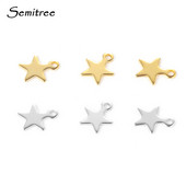 Semitree 20 komada Mala zvijezda privjesak od nehrđajućeg čelika Ravni privjesci za DIY izradu nakita Ogrlica Dekoracija Narukvica Krajnji privjesak