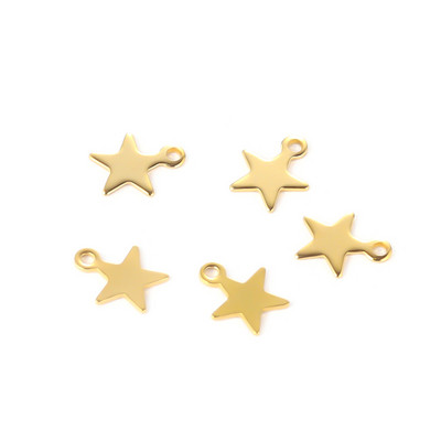 Semitree 20 komada Mala zvijezda privjesak od nehrđajućeg čelika Ravni privjesci za DIY izradu nakita Ogrlica Dekoracija Narukvica Krajnji privjesak