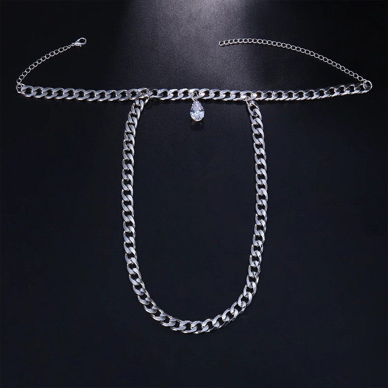 Stonefans Hip Hop gleznă din oțel din titan Bijuterii cu ridicata pentru femei, oțel inoxidabil, cu lanț de pantofi, picătură de apă