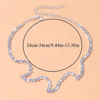Stonefans New Fashion Rhinestone Waves Anklet Гривна за жени Summer Beach Crystal Tennis Anklet Leg Chain Бижута на едро