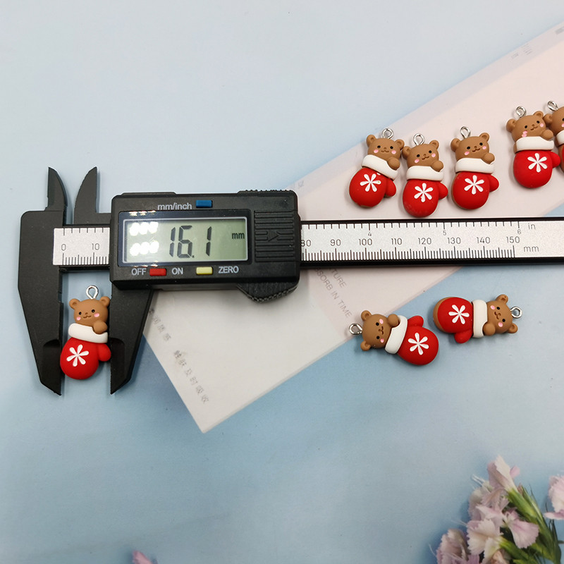 10 ps Lovely Bear Kesztyűbűvek Ékszerkészítés Kézműves DIY Medálok Fülbevalók Karkötők Kézzel készített Aranyos Állatok Lebegő Kézműves C649