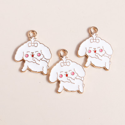 10 bucăți 16*17mm 5 culori Breloc cu amprenta labei de câine pentru realizarea de bijuterii Brelocuri de amprentă emailat Cercei DIY Pandantive Coliere Constatări