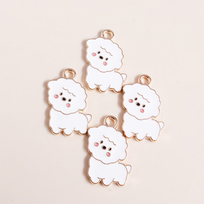 10 bucăți 16*17mm 5 culori Breloc cu amprenta labei de câine pentru realizarea de bijuterii Brelocuri de amprentă emailat Cercei DIY Pandantive Coliere Constatări