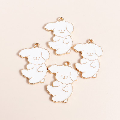 10 bucăți 16*17mm 5 culori Breloc cu amprenta labei de câine pentru realizarea de bijuterii Brelocuri de amprentă emailat Cercei DIY Pandantive Coliere Constatări