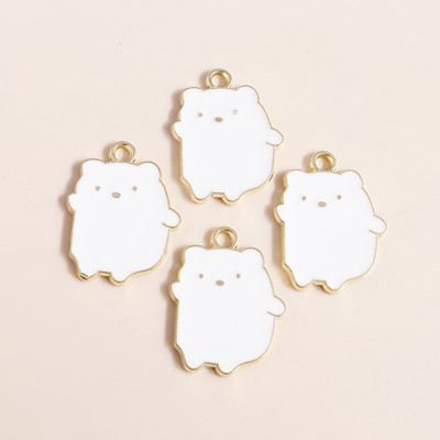 10 bucăți 16*17mm 5 culori Breloc cu amprenta labei de câine pentru realizarea de bijuterii Brelocuri de amprentă emailat Cercei DIY Pandantive Coliere Constatări